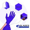 Glades Nitrile Disposable Gloves, 8 mil Palm , Nitrile, Powder-Free, XXL, 500 PK, Purple XXL